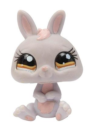 Заяц lps, littlest pet shop lps dwarf bunny rabbit bunny with brown eyes preowned, 1050