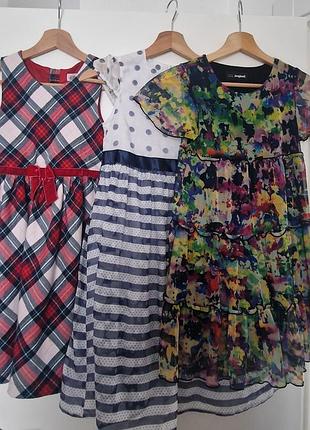 Три детских платья. desigual, h&amp;m, jigga