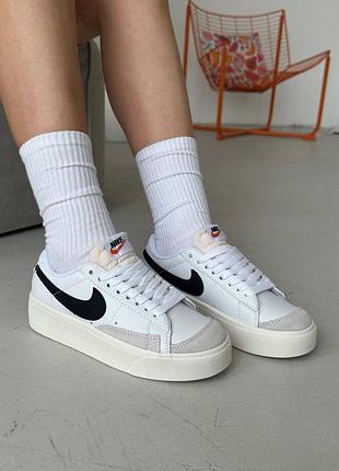 Кроссовки найк, кроссовки ✔️nike blazer platform white