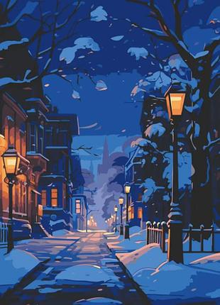 Картина по номерам города зимняя ночь 40х50см artcraft 11051-ac