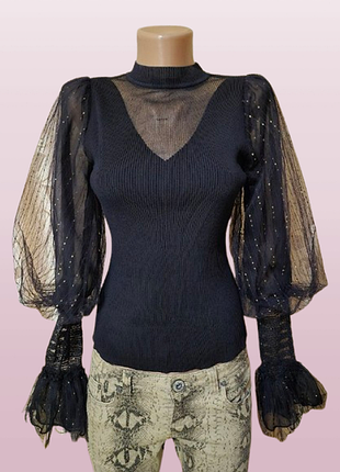 💖💖💖красива жіноча кофта, блузка з пишними рукавами river island💖💖💖