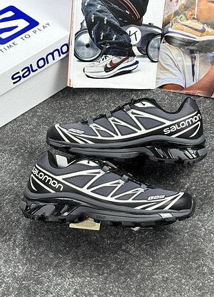 Salomon xt-6 lab silver black white