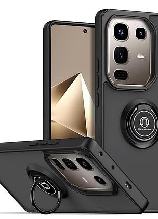 Чехол fiji colorframe для infinix note 50 / note 50 pro (x6858 / x6855) бампер с кольцом подставкой black