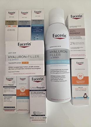Набор дневной крем против морщинок для всех типов кожи eucerin hyaluron filler 3х effect spf 30 и увлажняющий спрей с гиалуроном eucerin