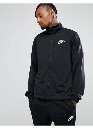 Чоловіча чорна спортивна кофта на змійці від nike  розмір s мастерка олімпійка