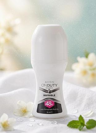 Кульковий дезодорант-антиперспірант on duty avon "невидимий бар'єр", 50 ml
