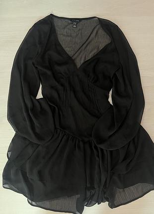 Чорне пляжне парео new look, накидка на купальник