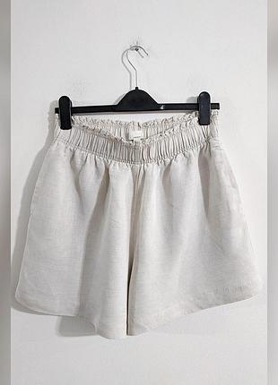 Шорты льняные hennes and mauritz handm hm