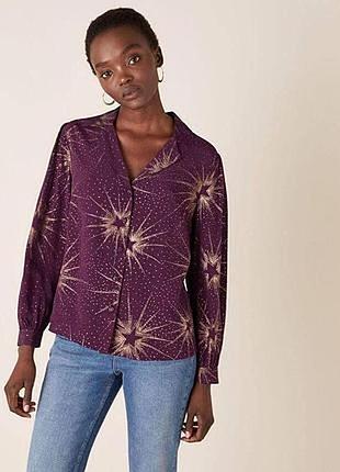 Качественная вискозная блуза- рубашка/ xl- xxl/ brend monsoon