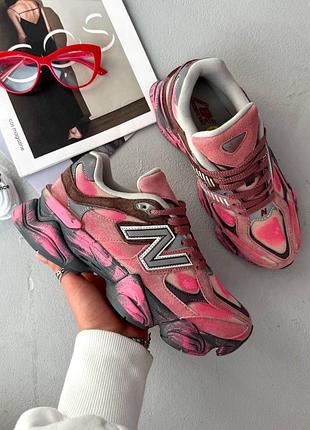 👟 кросівки new balance 9060 custom pink  / наложка bs👟