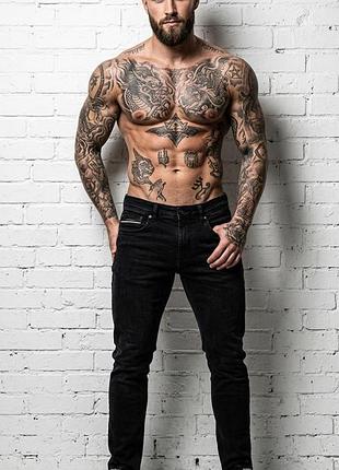 👖 черные стрейч-джинсы alcott | charcoal black slim | размер eur 42 (m)
