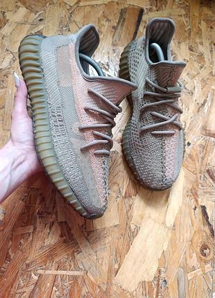 Оригінальні кросівки fz5240 adidas yeezy boost 350 v2 sand taupe brown beige orange