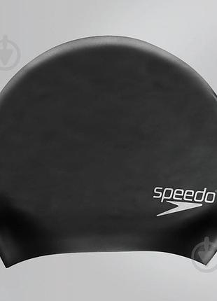 Черная силиконовая шапочка для бассейна speedo
