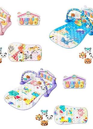 Коврик с игровым центром 8630/8631/8632 батарейка, музыка, свет, кор.43x10x28.5см