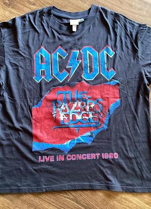 Футболка мерч ac/dc концертник 1990 г размер м