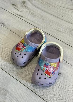 Дитячі дівчачі crocs нові 12 см шльопанці