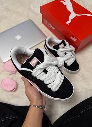 Puma suede xl black pink
