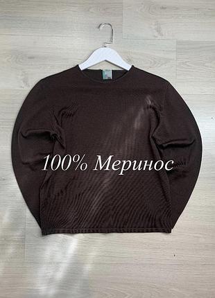 Жіночий вінтажний вовняний светр woolmark теплий м’який базовий джемпер кофта розмір m (ua 44-46) шерсть vintage