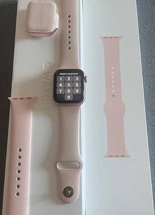 Apple watch series 4 gold aluminum case/pink sand sport band(40mm)
