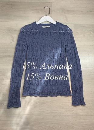 Жіночий светр павутинка guess з альпакою та вовною легкий м’який базовий джемпер розмір m (ua 44-46) чудовий стан