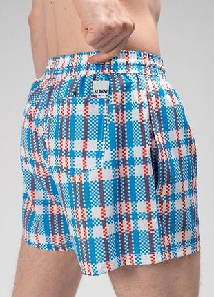 Шорты для плавания slavni swimming pool print мужские cиньо-бело-красный - klitynka