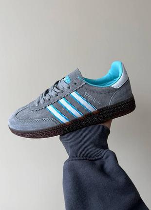 👟 кеди adidas handball spezial grey /blue/off white / наложка bs👟