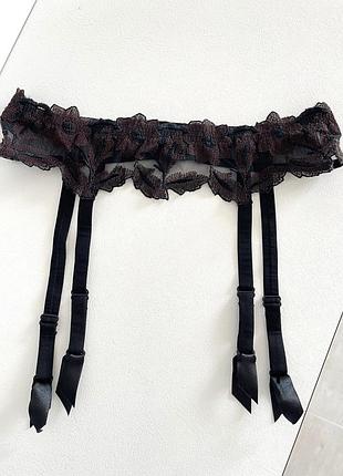 Роскошный пояс для чулок чулок la perla malizia люкс р. m/l 40 в сеточку с кружевом оригинал