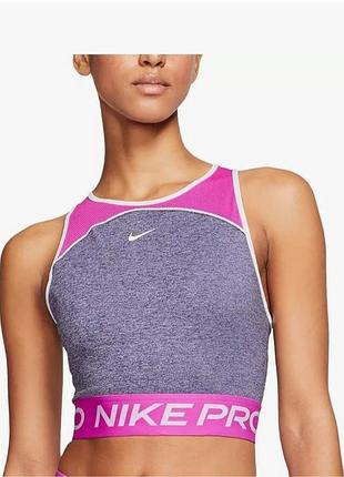 Майка nike w nk dry tank crop space dye cj3646-424 l cірий