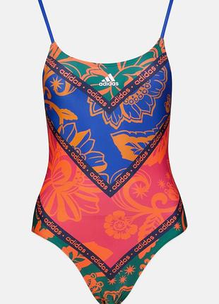 Брендовый сдельный слитный купальник adidas с-м