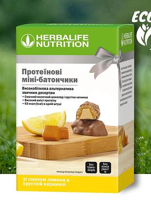 Протеїнові міні-батончики зі смаком лимона гербалайф herbalife
