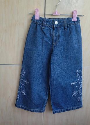 Джинсы с вышивкой denim co на 2-3 года