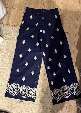 Zara льняні штани xs