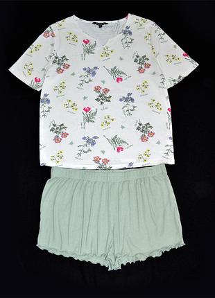 Пижама bonmarche трикотаж хлопок-вискоза-полиэстер р.4xl