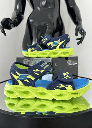Блимальні босоніжки дитячі skechers thermo-flash
