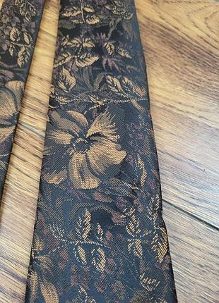Роскошный винтажный галстук luca domini • floral jacquard • italy style