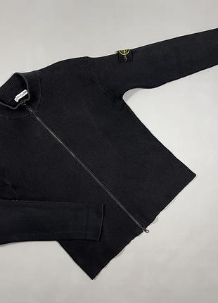 Чоловіча кофта stone island вінтаж full-zip ribbed knit cardigan vintage