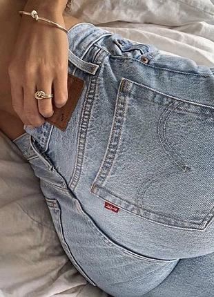 Трендові прямі джинси levis 501 в світло-блакитному кольорі