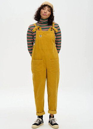 Веселый вельветовый желтый брючный комбинезон 💛