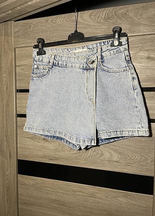 Джинсовая юбка шорты zara