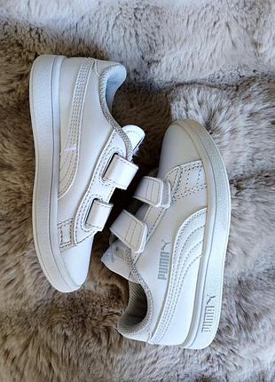Детские кеды puma smash v2 leather, размер 27.5