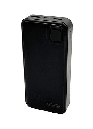 Портативный аккумулятор wuw y138 20000 mah, abs-пластик, 2×usb+usb type-c, black