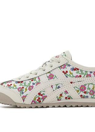 👟 кроссовки asics onitsuka tiger mexico 66 cream pink floral / наложка bs👟
