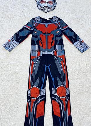 Карнавальний костюм «людина-мураха» (ant-man) комбінезон та маска marvel , на 5-7 років (оригінал)