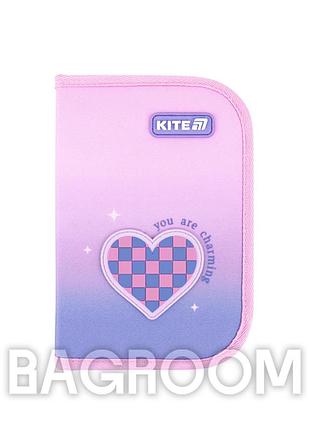 Пенал без наполнения kite charming k26-621-1, 1 отделение, 1 отворот