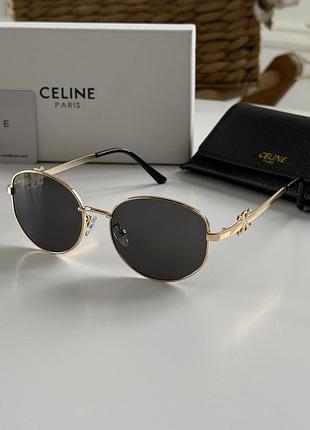 Сонцезахисні жіночі окуляри від celine сонячні очки в коробочці селін овальні обідкові від сонця