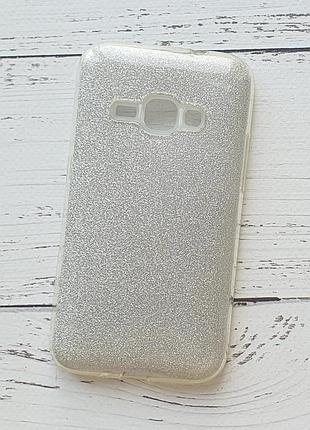 Чехол для samsung galaxy j1 2016 (j120) силиконовый, пластиковый, серый