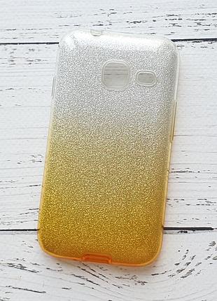 Чохол для samsung galaxy j1 mini 2016 (j105) силіконовий, пластиковий, золотистий