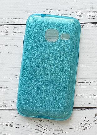 Чехол для samsung galaxy j1 mini 2016 (j105) силиконовый, пластиковый, синий