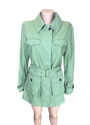 Жіноча куртка-сафарі з поясом та накладними кишенями barbour