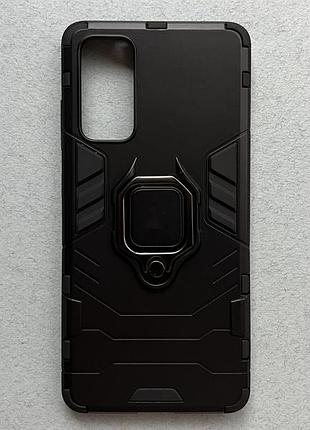 Samsung galaxy s20 fe чехол power magnetic противоударный, черный, матовый пластик